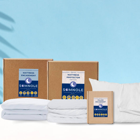 Complete Sleep Protection Bundle: Mattress Encasement + Mattress Protector + Pillow Encasements